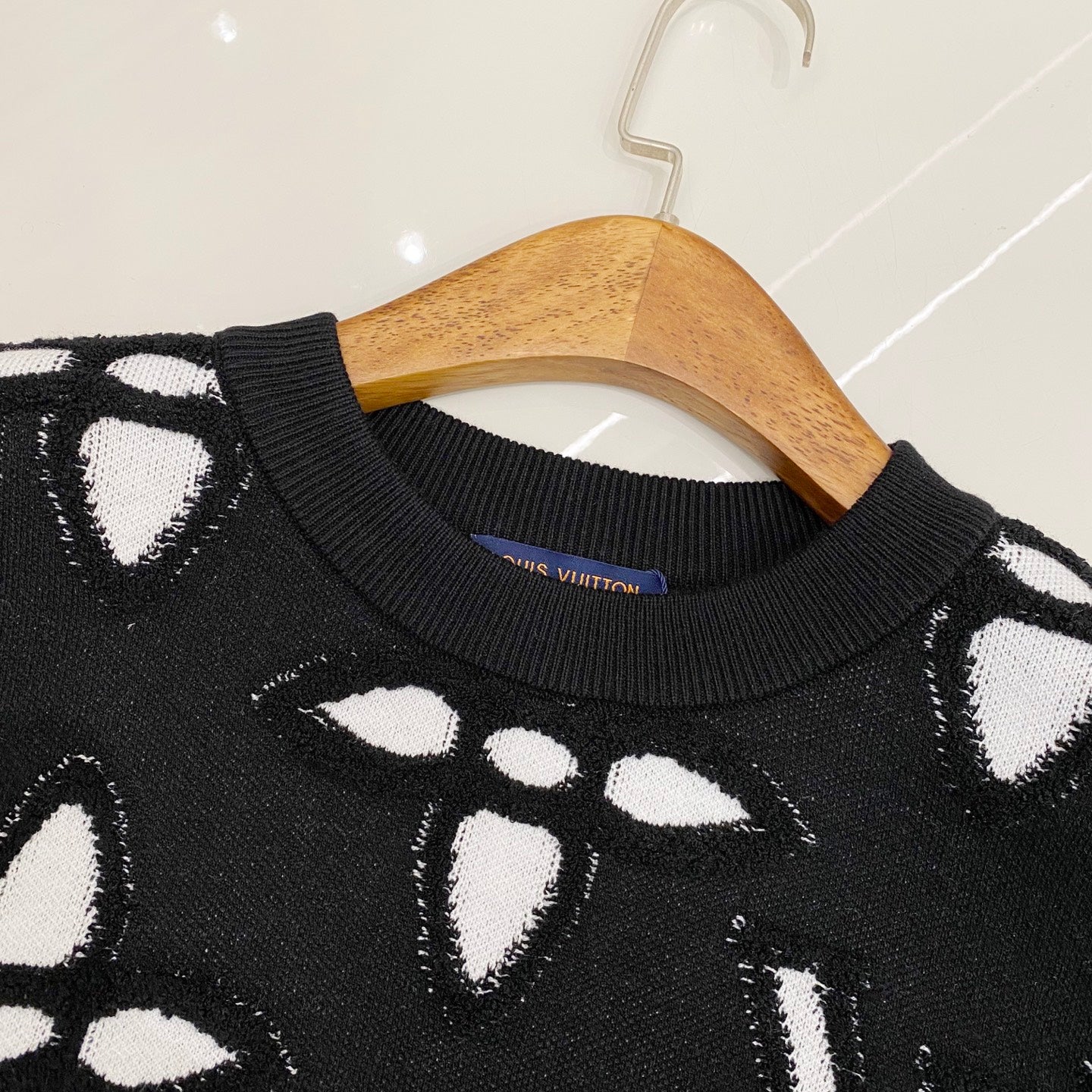 25ss spring new style reverse stitch jacquard logo knitted T-shirt