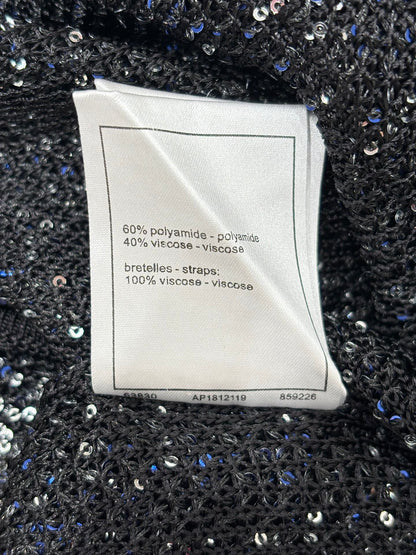 25ss Early spring new diamond button sequins decorated ruffled knitted vest