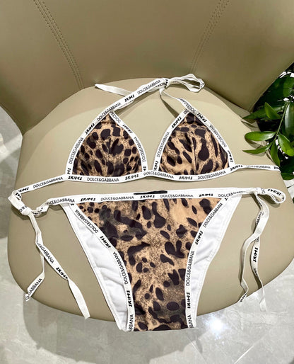 25 Leopard Print Separate Swimsuit