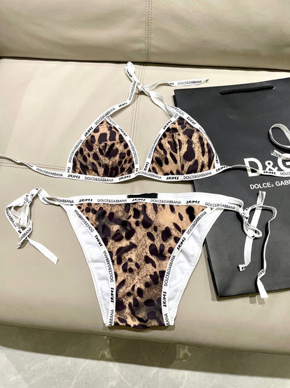 25 Leopard Print Separate Swimsuit