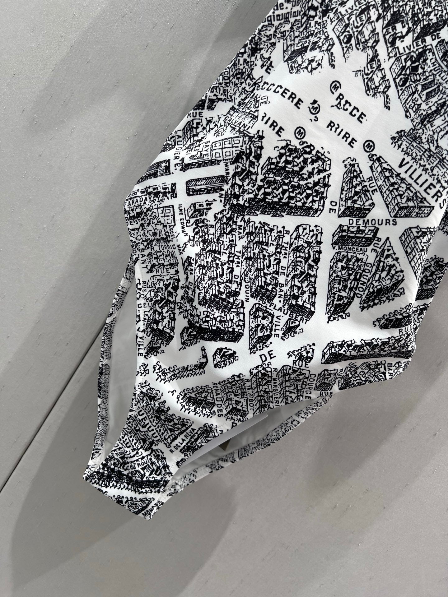 25ss Spring and Summer New Limited Edition Paris Map Printed Camisole One-Piece Swimsuit