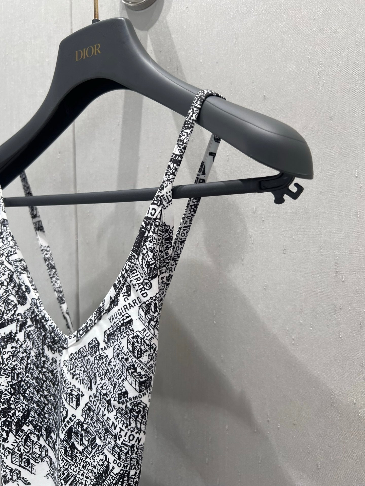 25ss Spring and Summer New Limited Edition Paris Map Printed Camisole One-Piece Swimsuit