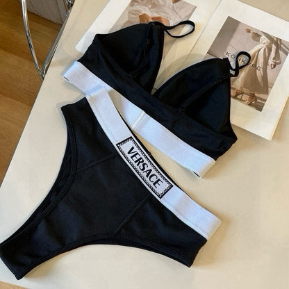 25 Summer New Ribbon Bikini Two-Piece Swimsuit Set