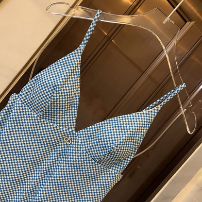 25 Summer New Sling V Neck One-Piece Swimsuit