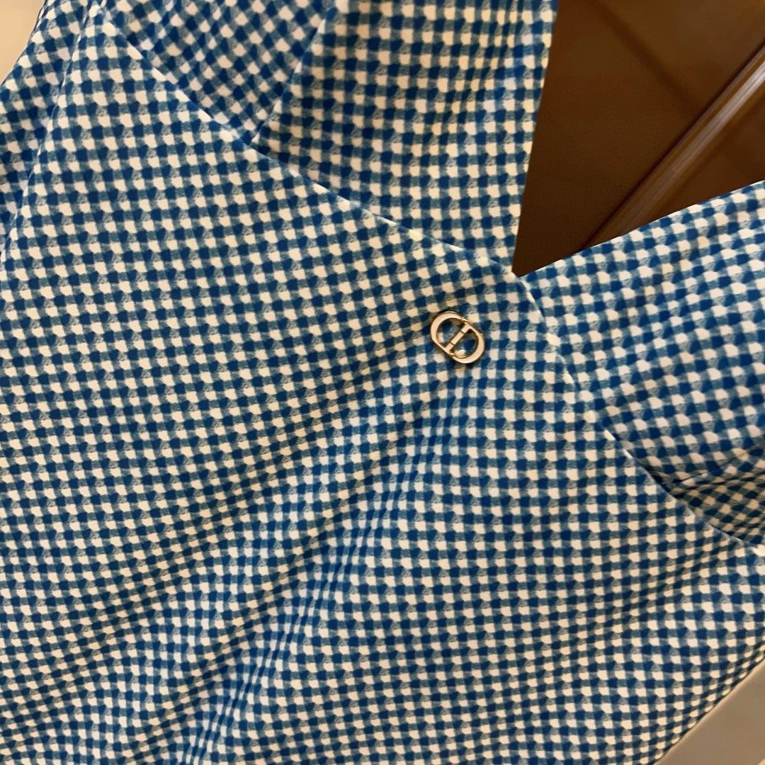 25 Summer New Sling V Neck One-Piece Swimsuit