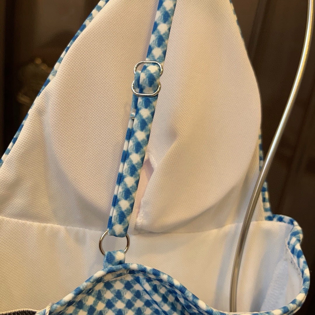 25 Summer New Sling V Neck One-Piece Swimsuit