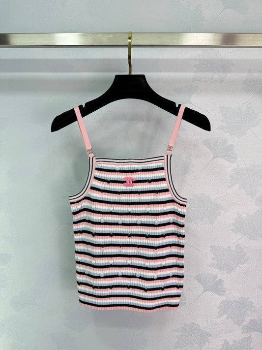 25 Knitted Striped Camisole