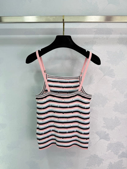 25 Knitted Striped Camisole