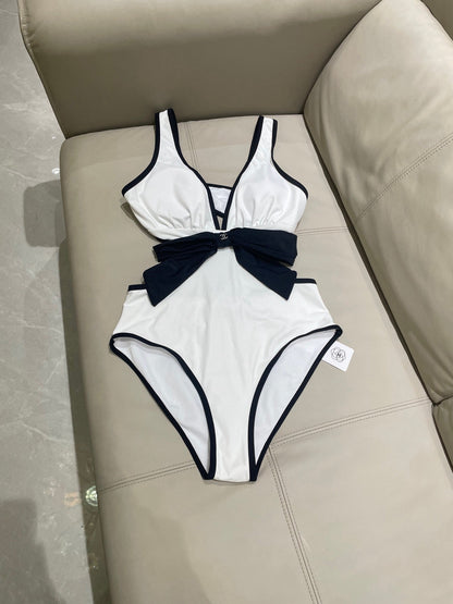 25 One-piece bow swimsuit