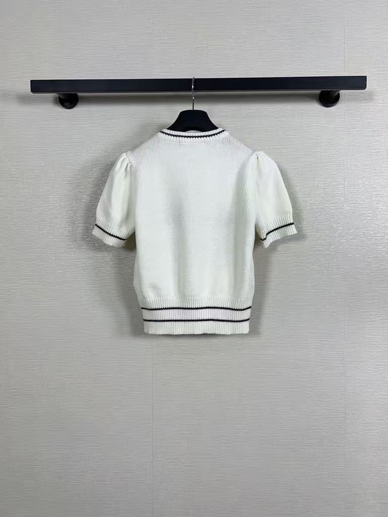 25 Star Letters Knitted Short Sleeves