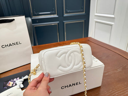 25 new chain cosmetic bag with mirror