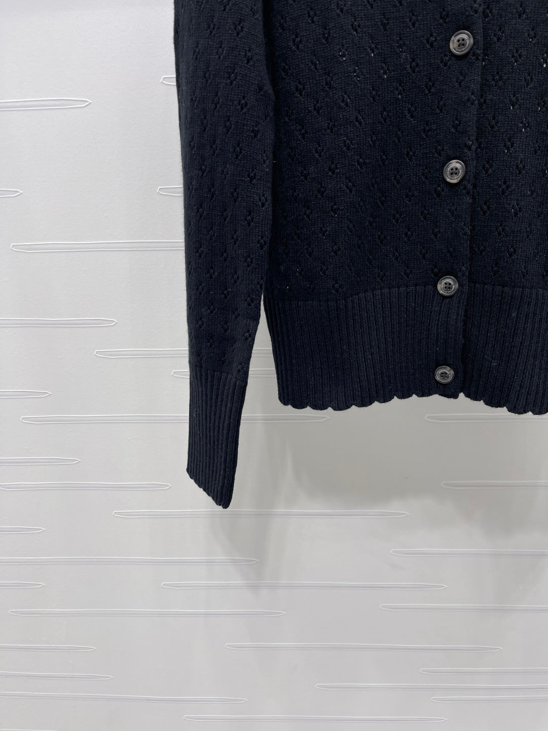 2025 Early Autumn New Floral Hollow Round Neck Long Sleeve Cardigan