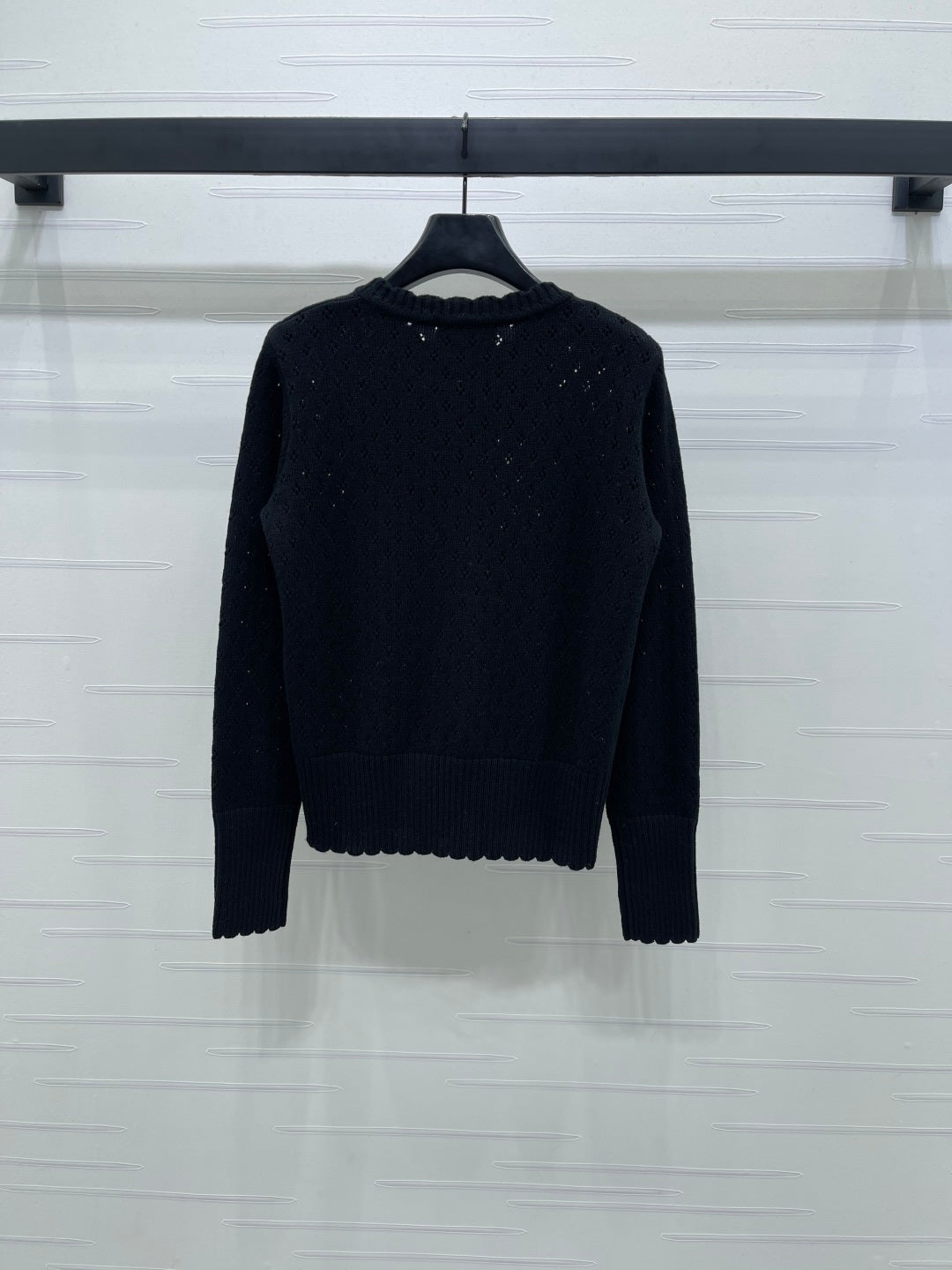 2025 Early Autumn New Floral Hollow Round Neck Long Sleeve Cardigan