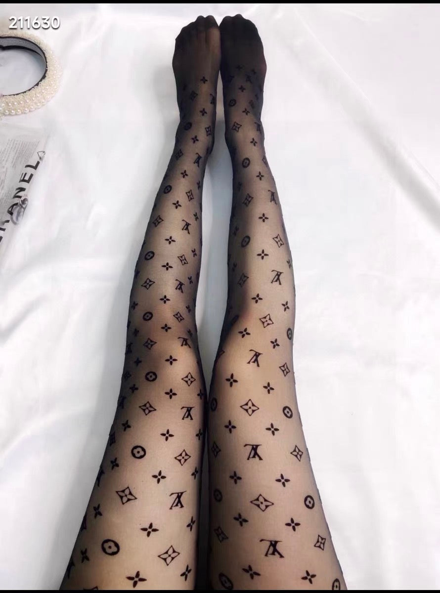 Logo jumpsuit stockings