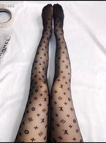 Logo jumpsuit stockings