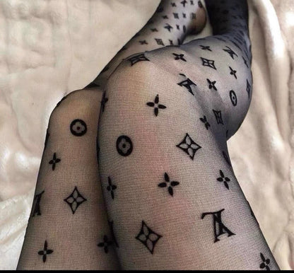 Logo jumpsuit stockings