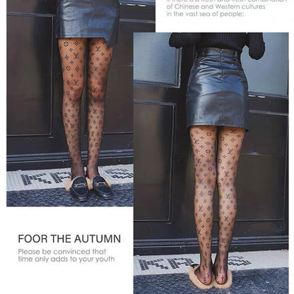 Logo jumpsuit stockings