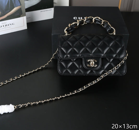 25 new mini woven hand chain bag