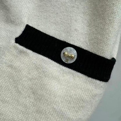 25 Bow decoration cashmere knitted cardigan