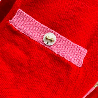 25 Bow decoration cashmere knitted cardigan