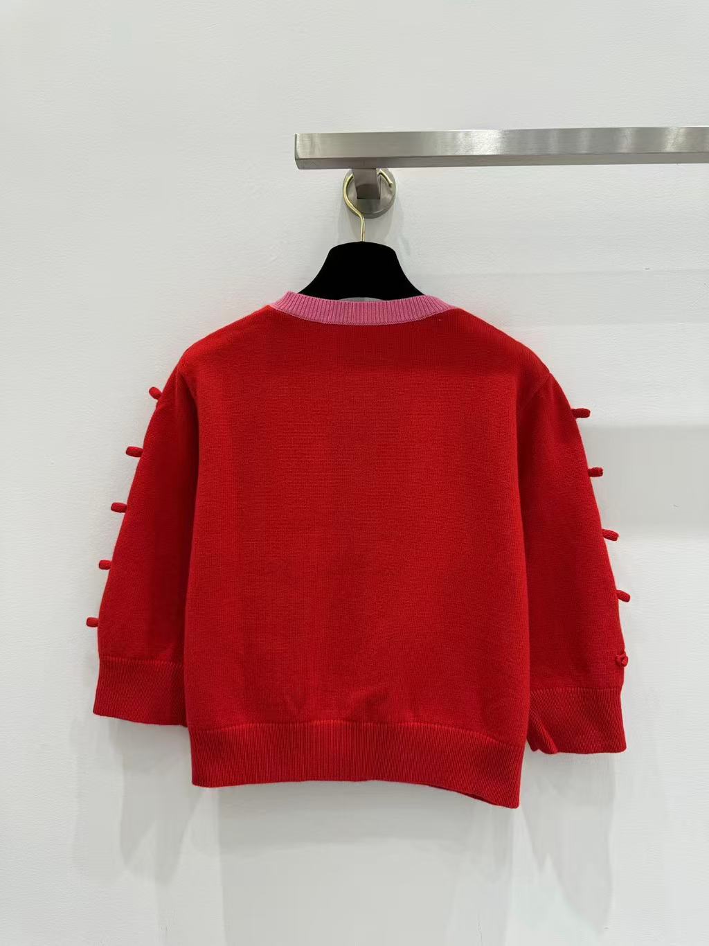 25 Bow decoration cashmere knitted cardigan