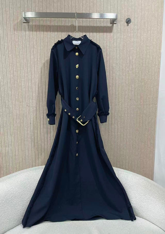 Belt long windbreaker jacket