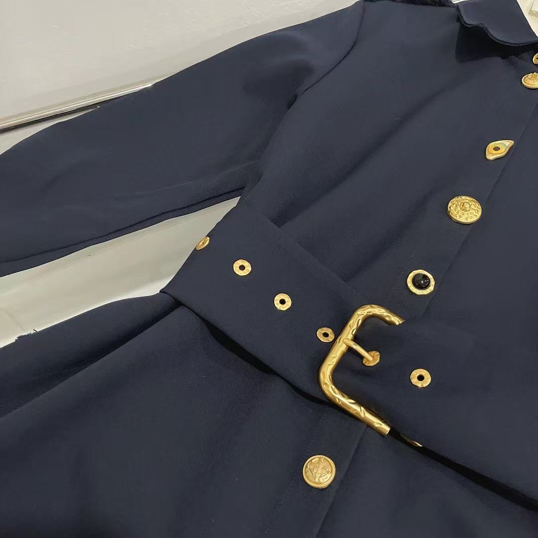 Belt long windbreaker jacket