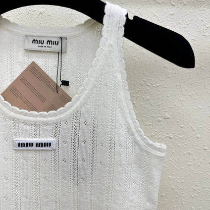 Minimalist Cut-Out U-Neck Vest