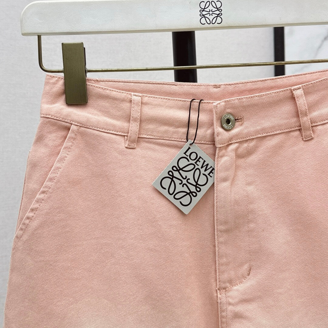 Burnout Floral Design Trendy Gradient Denim Shorts