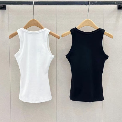 Trendy Embroidered U-Neck Vest