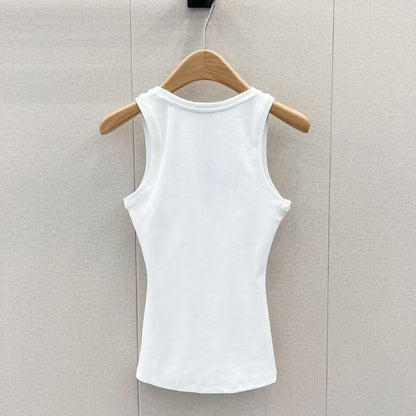 Trendy Embroidered U-Neck Vest