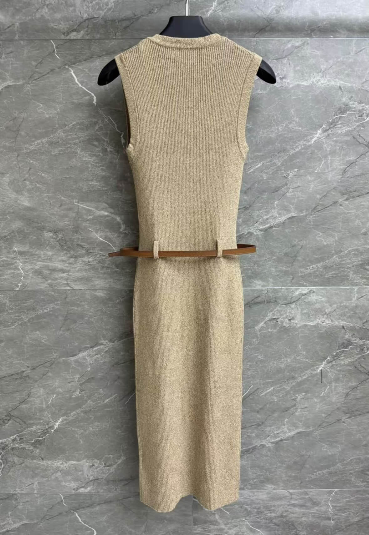 Minimalist Classic Half-Zip Knit Dress