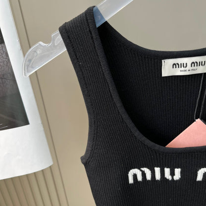 Vibrant Cropped Embroidered Knit Vest