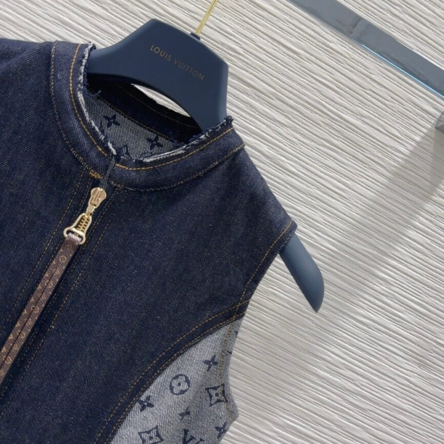 Modular Zip-Front Denim Dress