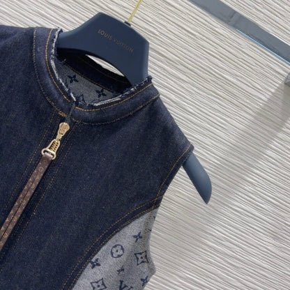 Modular Zip-Front Denim Dress