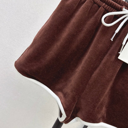 Minimalist Slouch Velvet Shorts