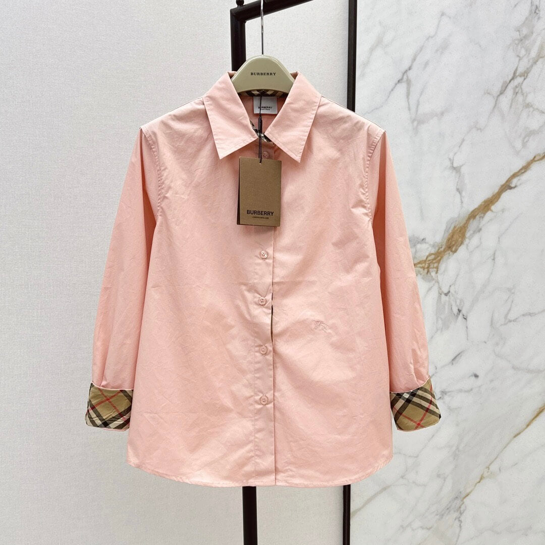 Cuff Plaid-Patch Embroidered Shirt