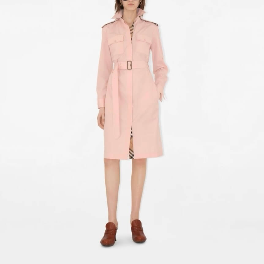 Cuff Plaid-Patch Embroidered Dress