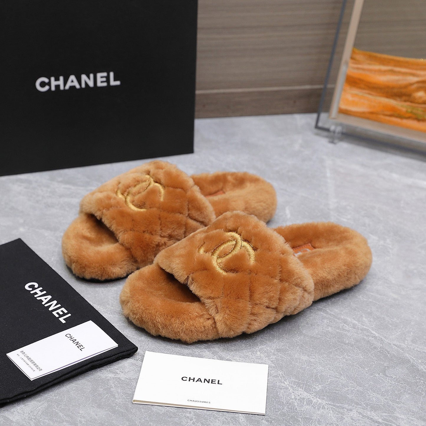 25fw Lambswool slippers