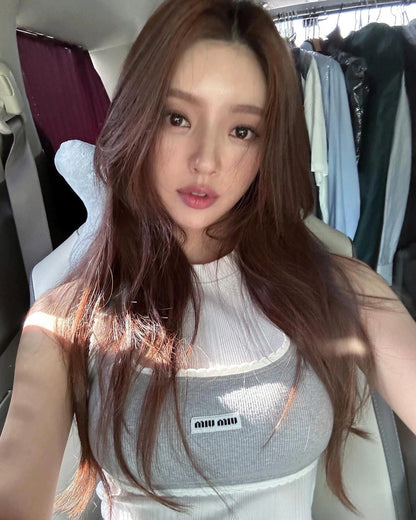 25Ss Spring and Summer New Style Letter Micro Logo Lace Small Vest