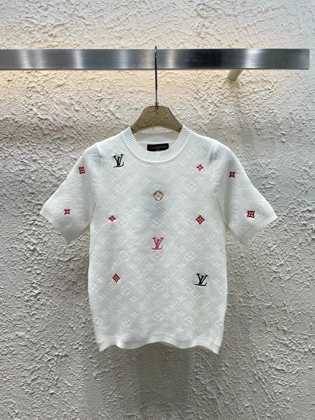 25ss new spring dark pattern jacquard knitted T-shirt