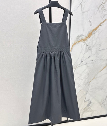 Playful Suspender Midi Skirt