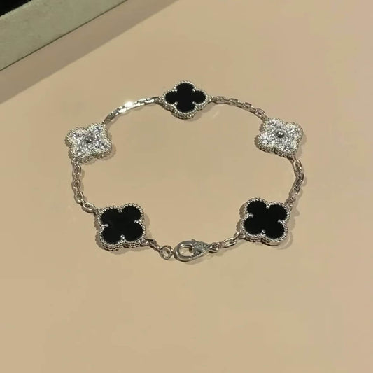 Classic Five-Strand Mother-of-Pearl & Diamond Patch Bracelet