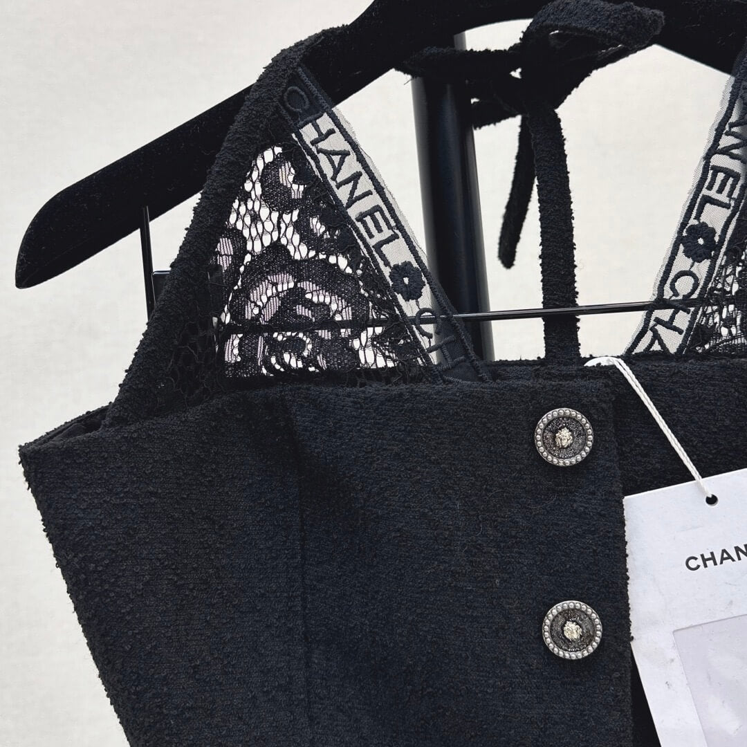 Sexy Lace Bandeau Halter Neck Top