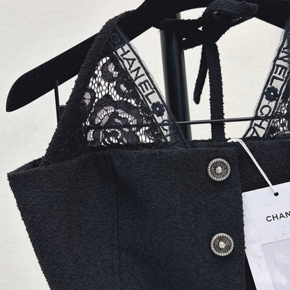 Sexy Lace Bandeau Halter Neck Top