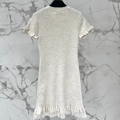 Sweet & Elegant Floral-Button Lace Dress