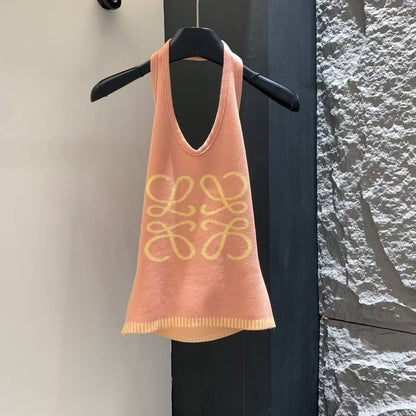 Boho Cotton Halter Crop Vest