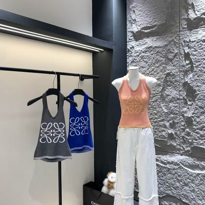 Boho Cotton Halter Crop Vest