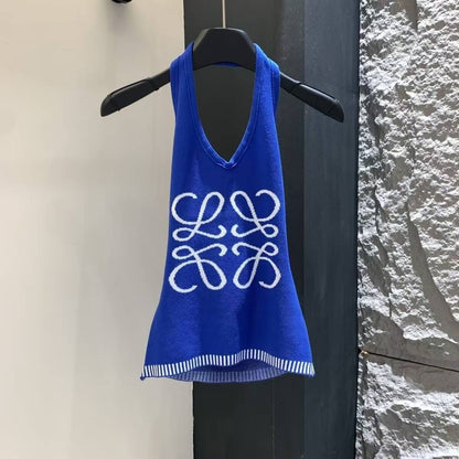 Boho Cotton Halter Crop Vest