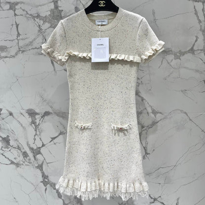 Sweet & Elegant Floral-Button Lace Dress